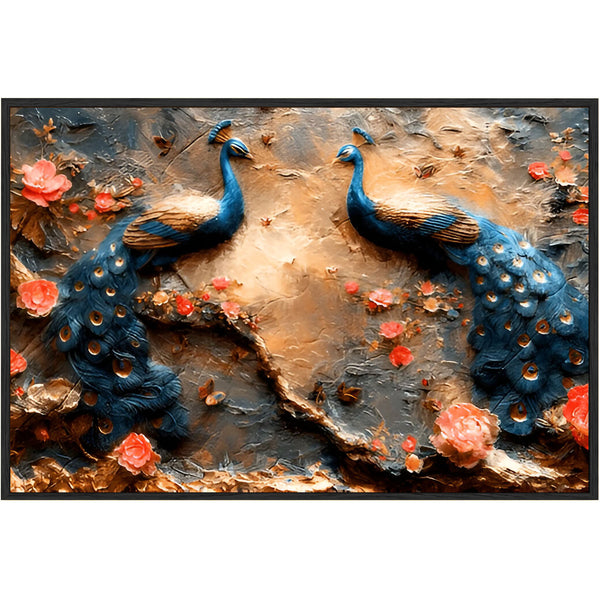 Eurotex Peacock Design 3, Canvas Printed, Wall Art & Paintings