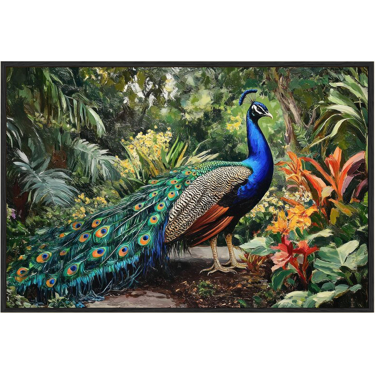 Eurotex Peacock Design 7, Canvas Printed, Wall Art & Paintings
