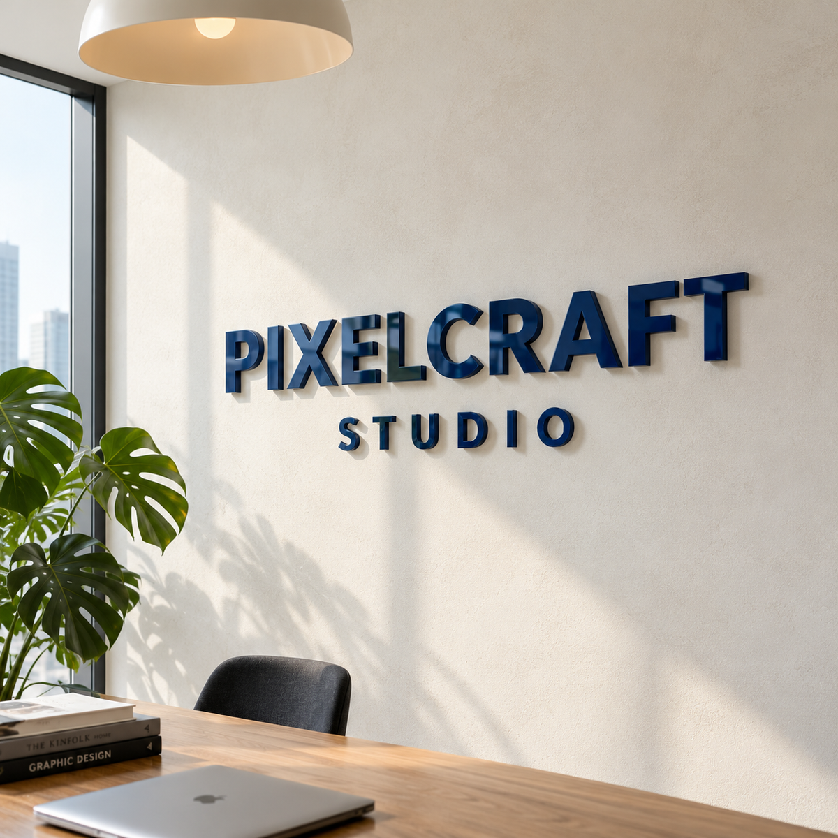 3D Acrylic Letters 6 Inch – Glossy Office Wall Branding