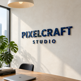 3D Acrylic Letters 6 Inch – Glossy Office Wall Branding