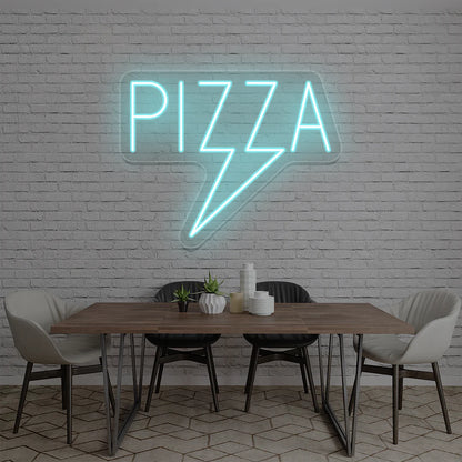 Pizza Bolt LED Restaurant Signs | Fast Food & Mexican Restaurant Neon (18In x 18In)