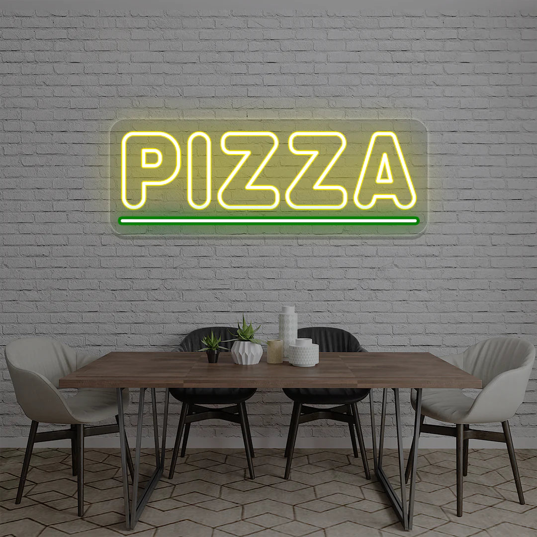 Pizza Custom LED Restaurant Signs | Design Your Own Neon Sign Board (30In x 12In)