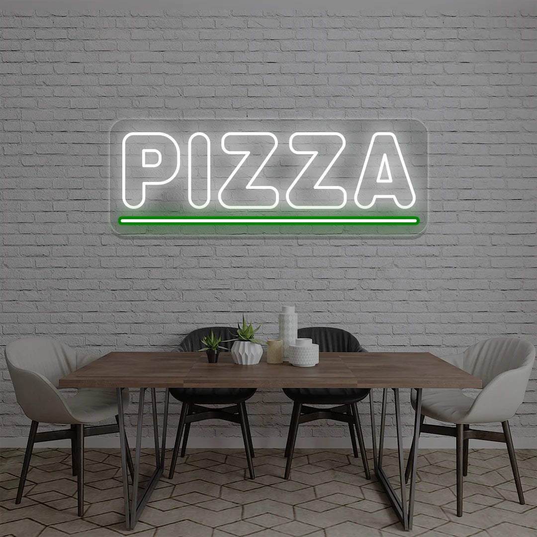 Pizza Custom LED Restaurant Signs | Design Your Own Neon Sign Board (30In x 12In)