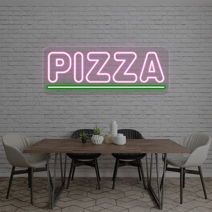 Pizza Custom LED Restaurant Signs | Design Your Own Neon Sign Board (30In x 12In)