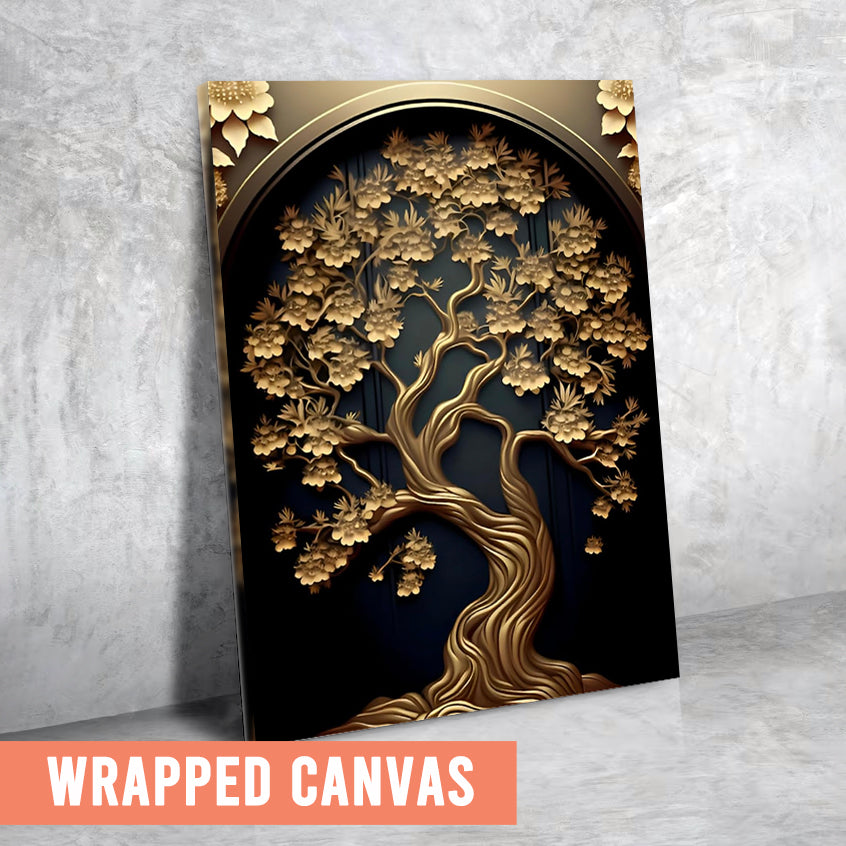Eurotex Golden Tree, Canvas Printed, Wall Art & Paintings