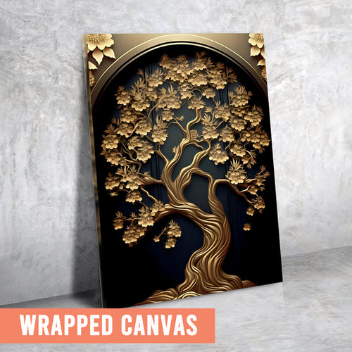 Eurotex Golden Tree, Canvas Printed, Wall Art & Paintings