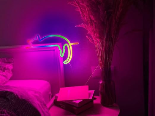 Fabflo Cat Custom LED Neon Sign | Personalized Light Board for Home & Events