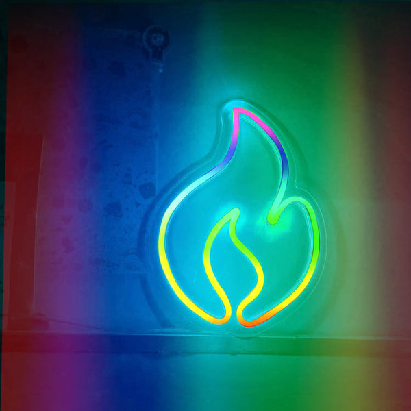 Fabflo Fire Custom Neon Sign Online | Create LED Neon Board with Any Text