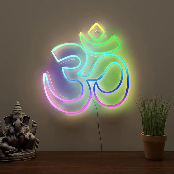 Fabflo Om Custom Glow Neon Sign | Unique LED Neon Lighting for Homes
