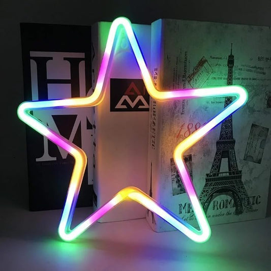 Eurotex Fabflo Star Neon Sign, Wall Decor, RGB Neon Signs for room