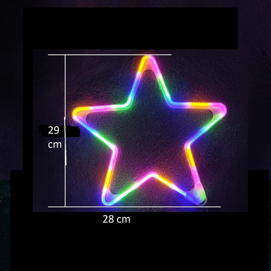 Eurotex Fabflo Star Neon Sign, Wall Decor, RGB Neon Signs for room