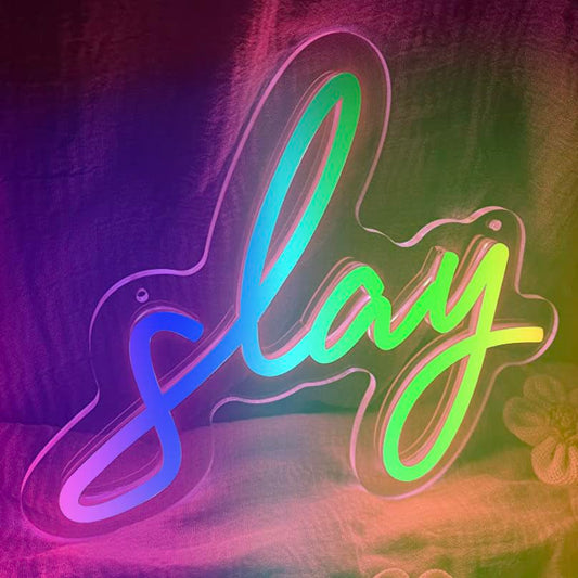 Eurotex Fabflo Slay Neon Sign, Wall Decor, RGB Neon Signs for room