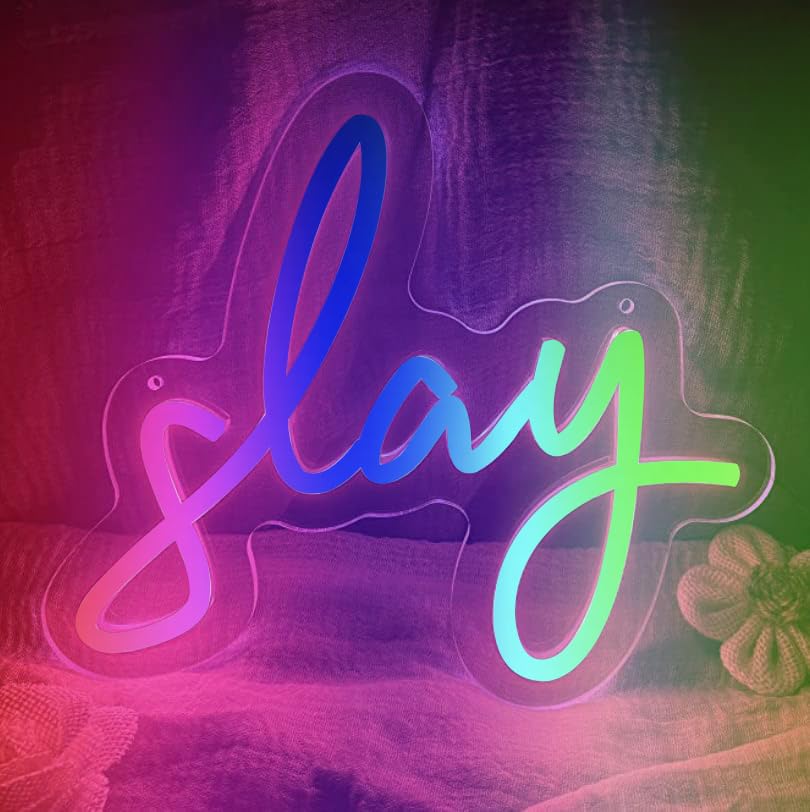 Eurotex Fabflo Slay Neon Sign, Wall Decor, RGB Neon Signs for room