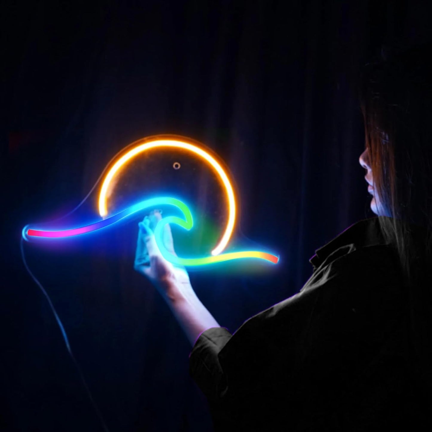 Eurotex Fabflo Wave Neon Sign, Wall Decor, RGB Neon Signs for room