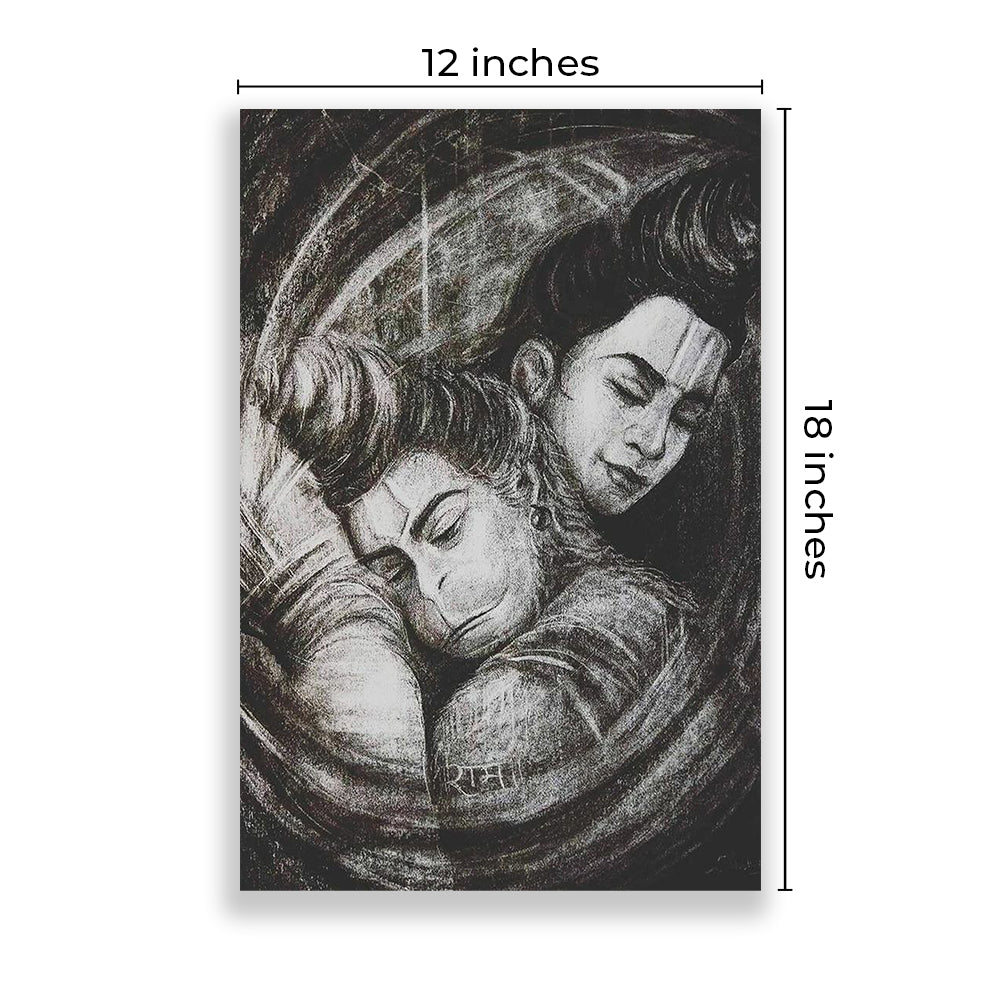 Eurotex Shree Hanuman Wall Posters, HD Posters for Rome, Pack of 4 (A3, 12 x 18 In) Eurotex