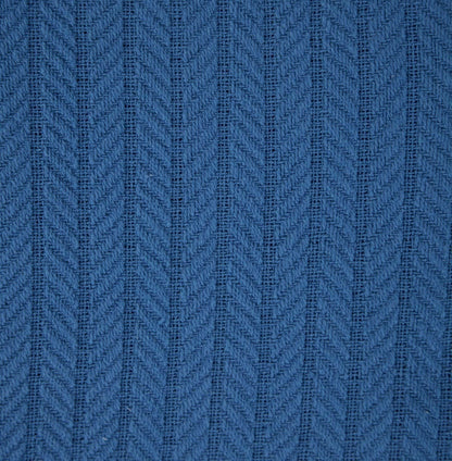 Eurotex Cable Cotton Blanket, 100% Real Cotton Throw - Royal Blue Eurotex