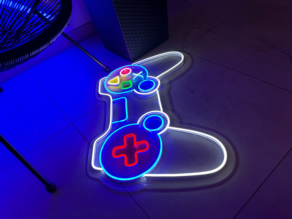 Joystick Neon Sign Custom Made | Retro Arcade LED Gaming Room Wall Decor