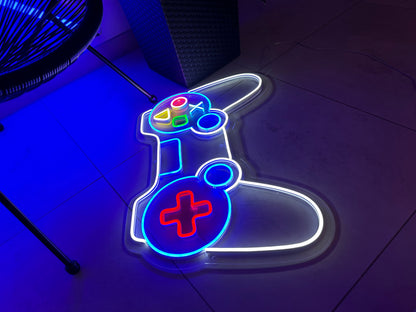 Joystick Neon Sign Custom Made | Retro Arcade LED Gaming Room Wall Decor