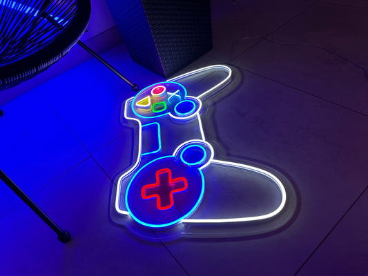 Joystick Neon Sign Custom Made | Retro Arcade LED Gaming Room Wall Decor
