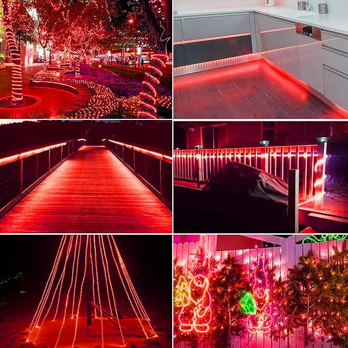 Eurotex LED Rope Lights, for Home Decor, Interior Decoration (Red)