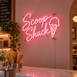 Custom Neon Logo Sign 18 Inch – Clear Acrylic Back