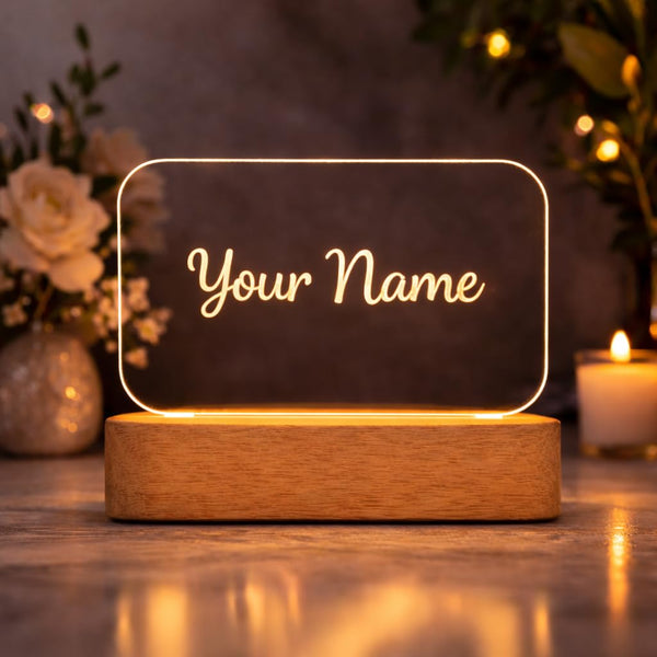Eurotex Custom Your Name Led Lamp for Couple And Gift