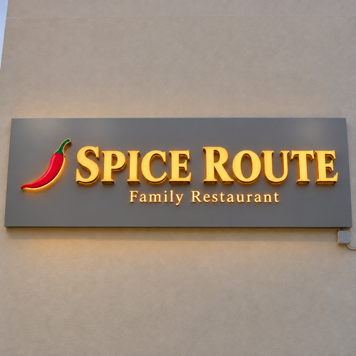 3D LED Letters on ACP Base Sign Board – 8x3 ft
