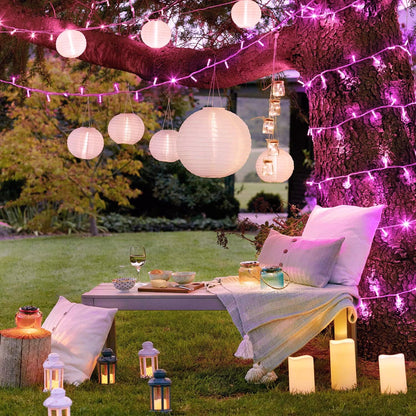 Eurotex Led String Lights 20 Meter Pink For Diwali (Pack of 2)