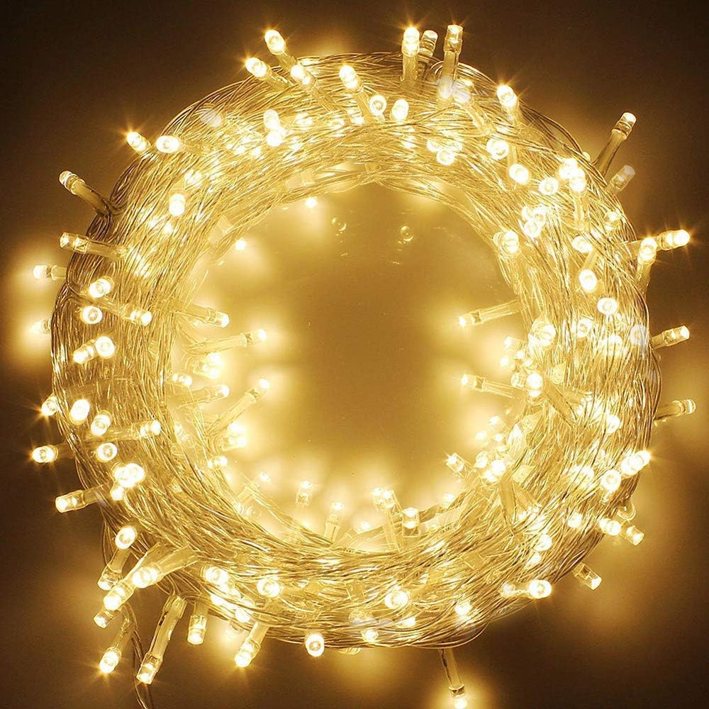 Eurotex Led String Lights 20 Meter Warm White For Diwali Decoration (Pack of 1)