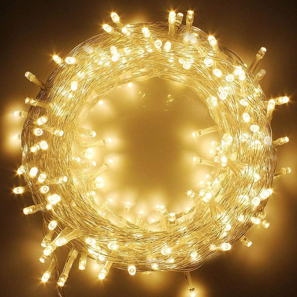 Eurotex Led String Lights 20 Meter Warm White For Diwali Decoration (Pack of 1)