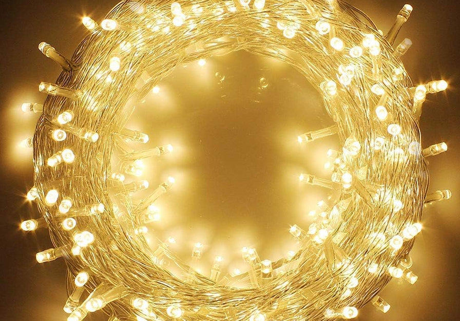 Eurotex Led String Lights 20 Meter Warm White For Diwali Decoration (Pack of 1)