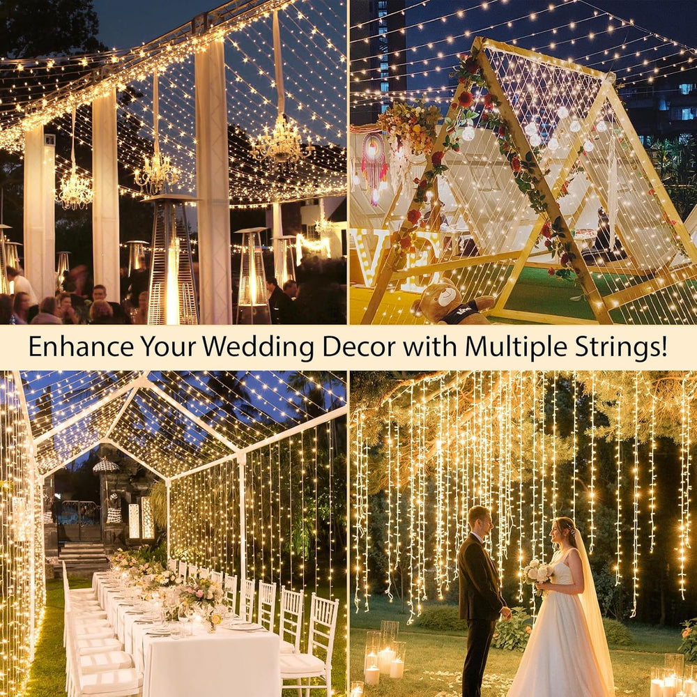 Eurotex Led String Lights 20 Meter Warm White For Diwali Decoration (Pack of 1)