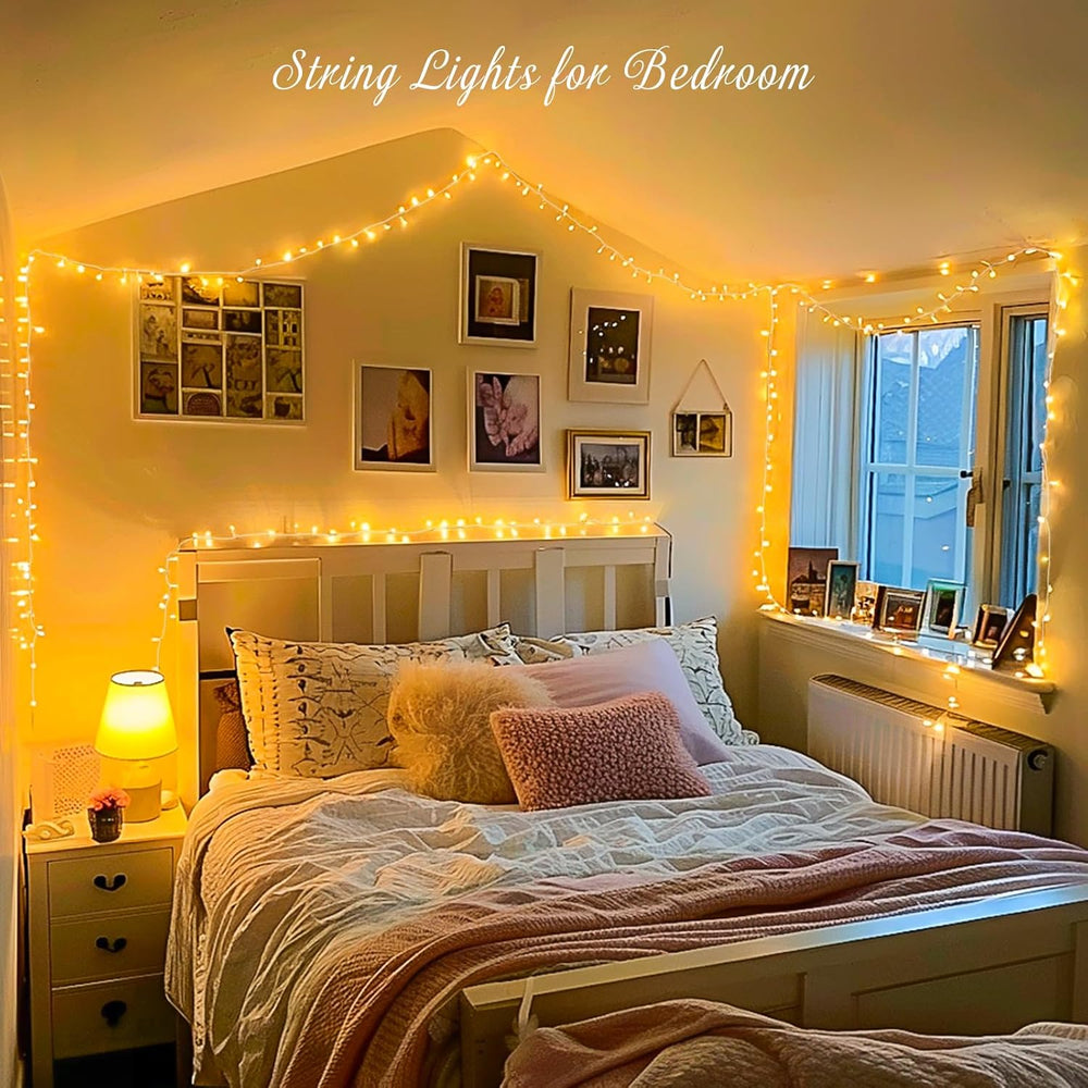 Eurotex Led String Lights 20 Meter Warm White For Diwali Decoration (Pack of 1)