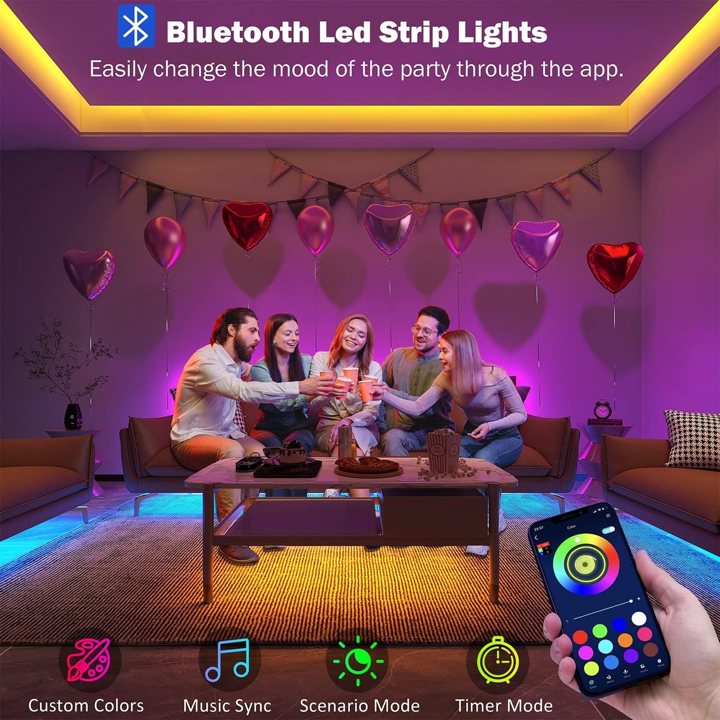 Eurotex Led Strip Lights for Home Decoration, Birthday, Diwali Decoration