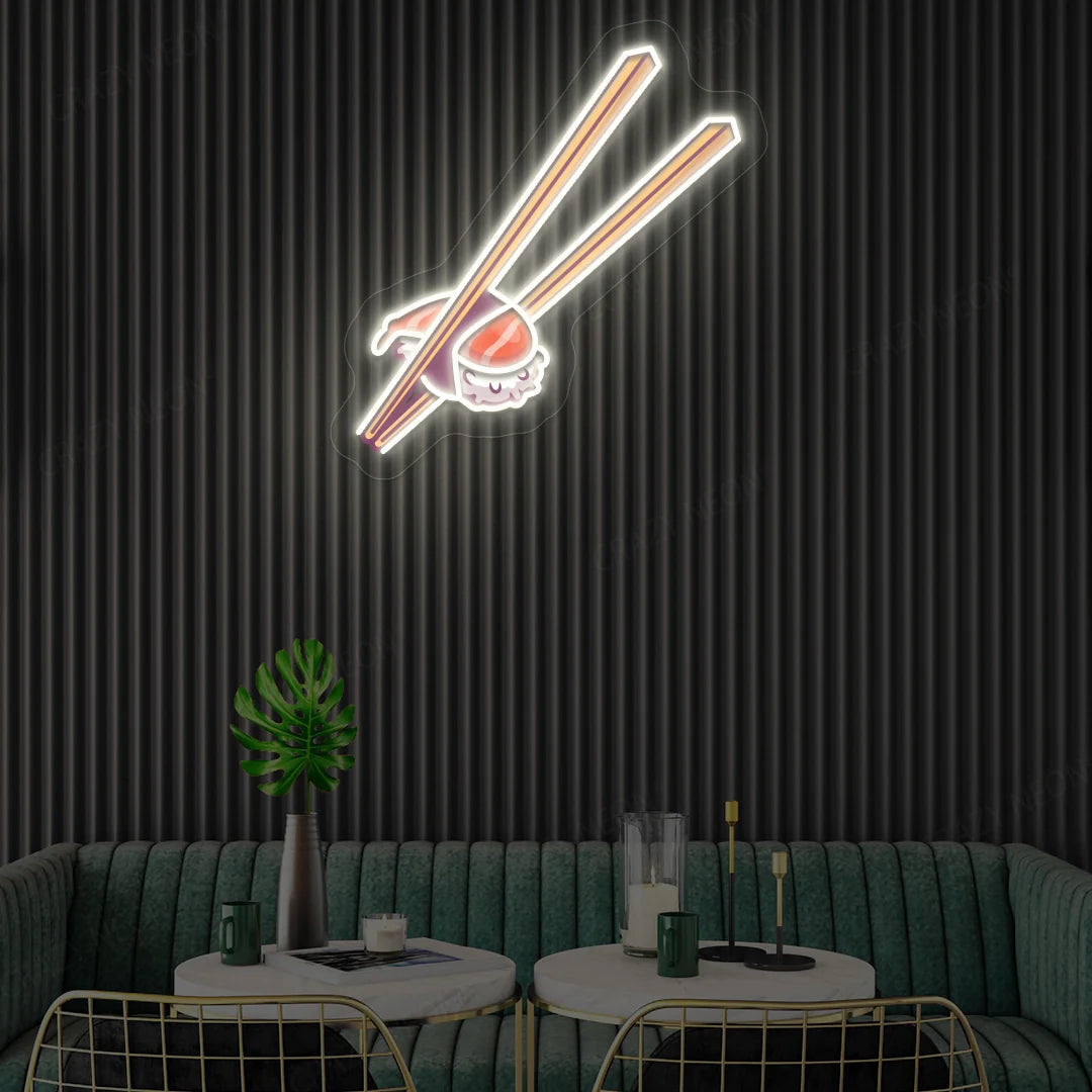 Sushi with Chopsticks Led Neon Artwork Signs | Design Your Own LED Logo Sign