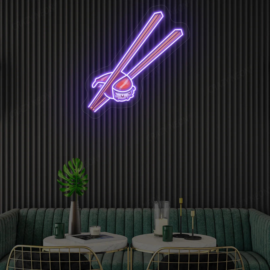 Sushi with Chopsticks Led Neon Artwork Signs | Design Your Own LED Logo Sign