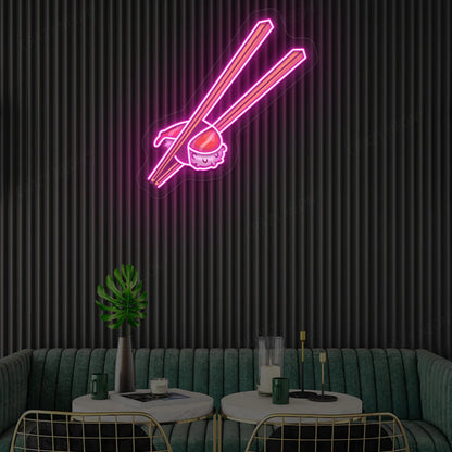 Sushi with Chopsticks Led Neon Artwork Signs | Design Your Own LED Logo Sign