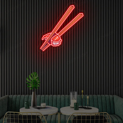 Sushi with Chopsticks Led Neon Artwork Signs | Design Your Own LED Logo Sign