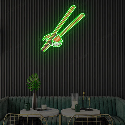 Sushi with Chopsticks Led Neon Artwork Signs | Design Your Own LED Logo Sign