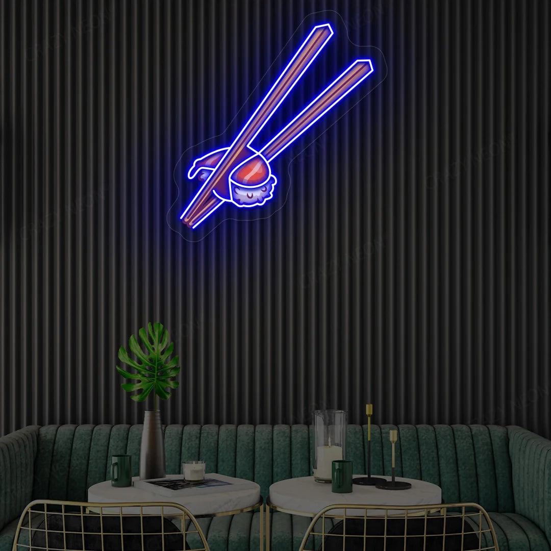 Sushi with Chopsticks Led Neon Artwork Signs | Design Your Own LED Logo Sign