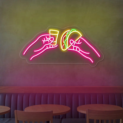 Tacos and Tequila Led Restaurant Neon Signs | From Margaritaville to Taco Bell Styles (36In x 18In)