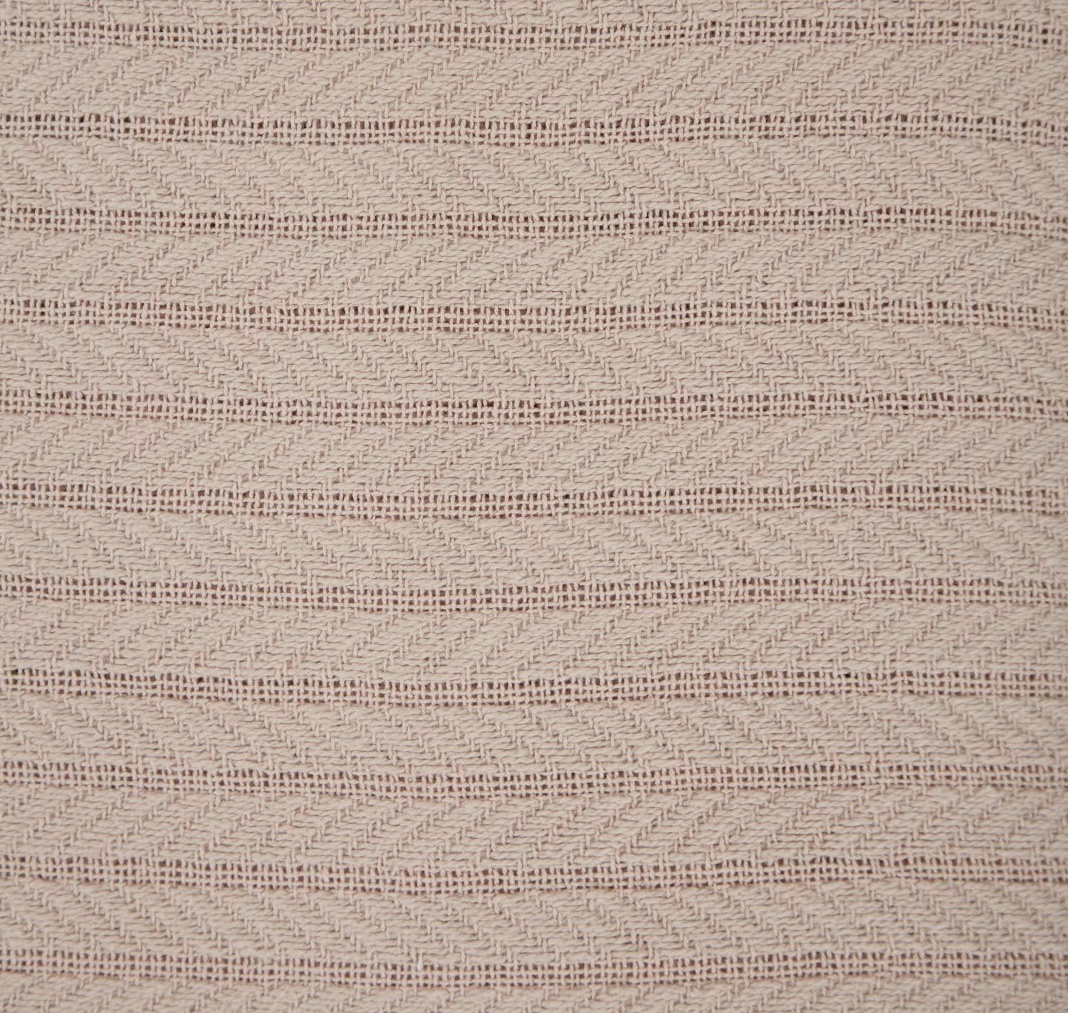 Eurotex Cable Cotton Blankets for Bed, 100% Cotton Blanket - Tan Eurotex