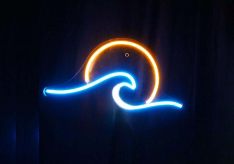 Eurotex Wave Neon Sign - 10x8 In, Blue