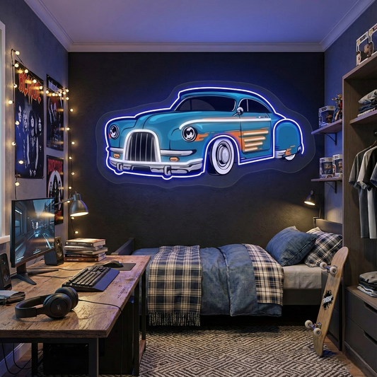 UV Printed Vintage Car LED Neon | Custom Neon Lights & Neon Rope Light