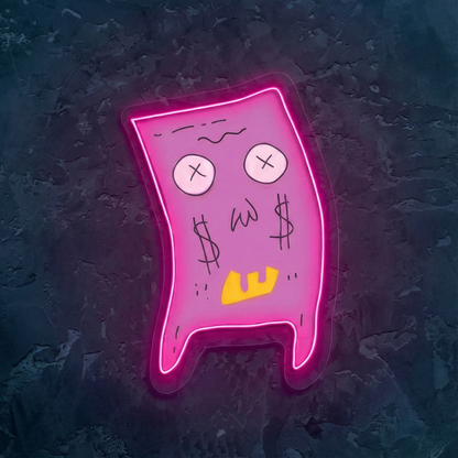 Custom Made Dollar Bill UV Print Neon Signs | LED Signs & Personalized Logos