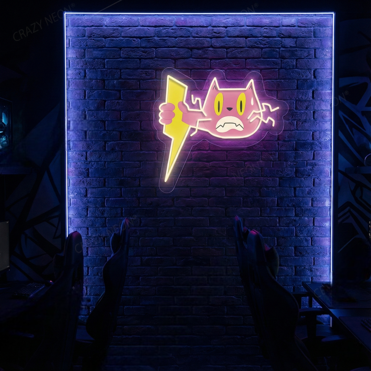 Buy UV Print Pink Cat Neon Signs Online | Neon Light Shop Near Me