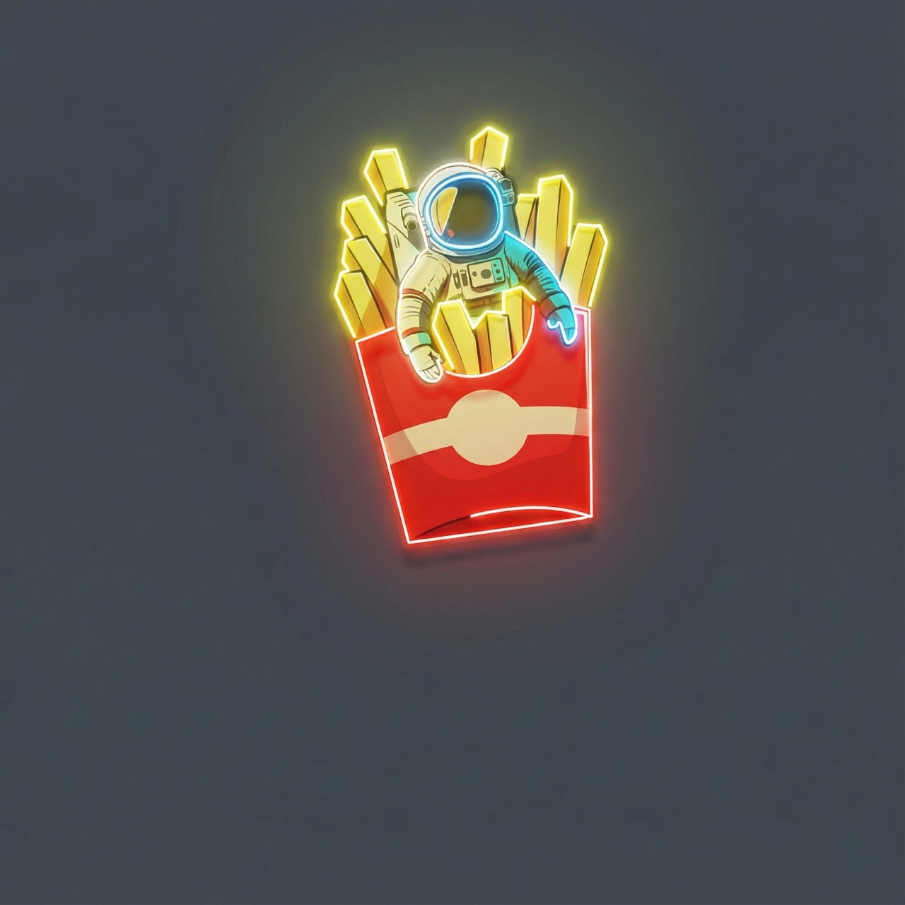 Buy UV Print French Fries Neon Signs Online | Neon Light Shop Near Me