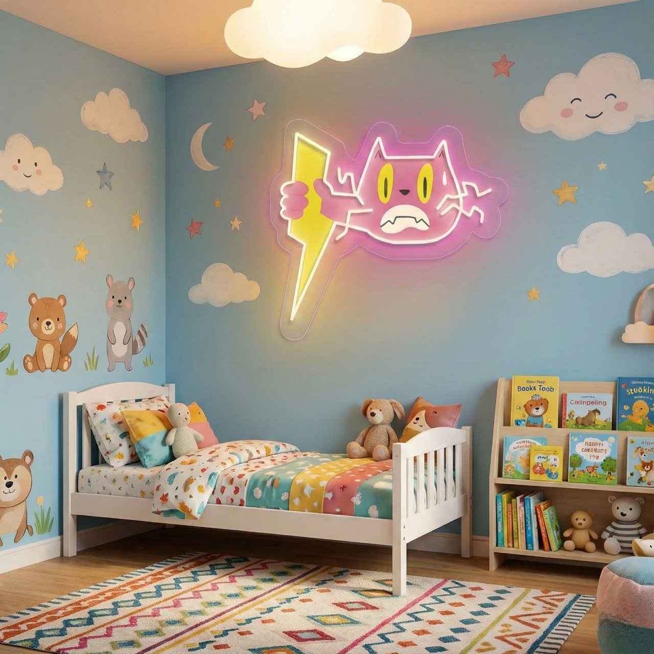 Buy UV Print Pink Cat Neon Signs Online | Neon Light Shop Near Me