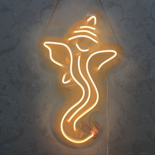 Ganesh ji Neon Sign, Wall Decor, Neon Signs for room Eurotex India