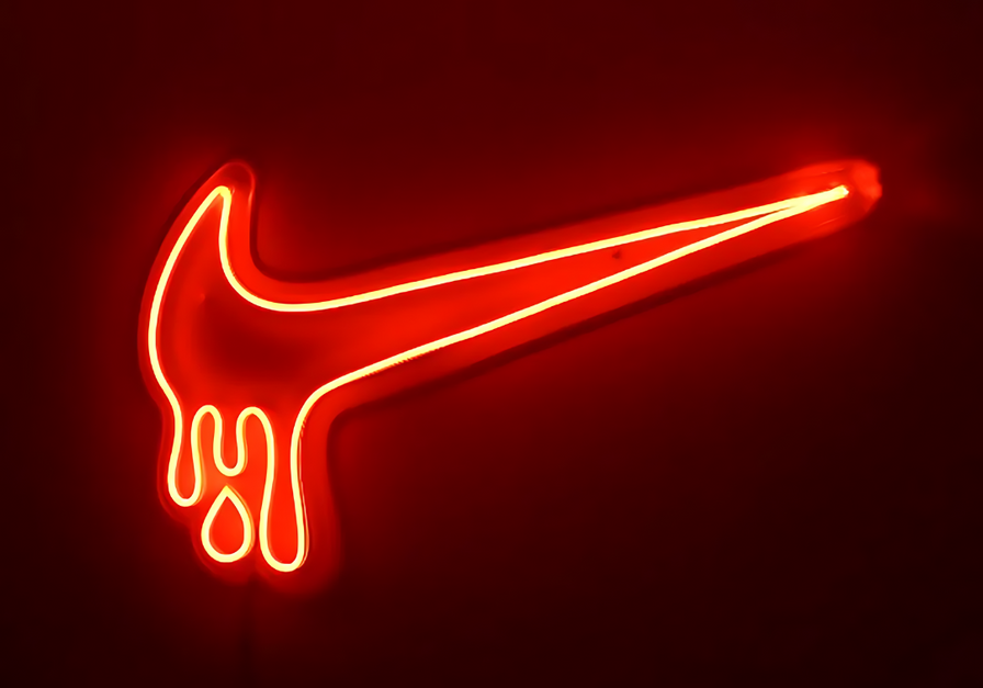 Eurotex Tick Logo Neon Sign - 6x9 In, Red